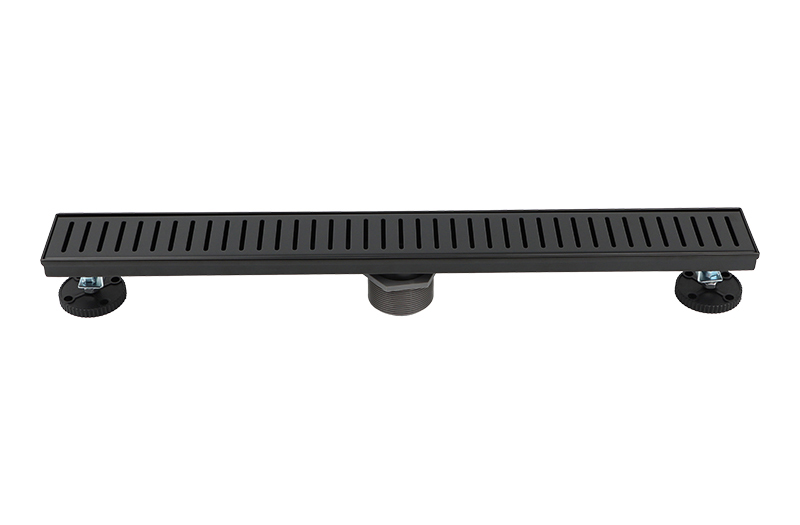 HX005- Straight Linear Drain with Adjustable Leg and V Desigh Channel